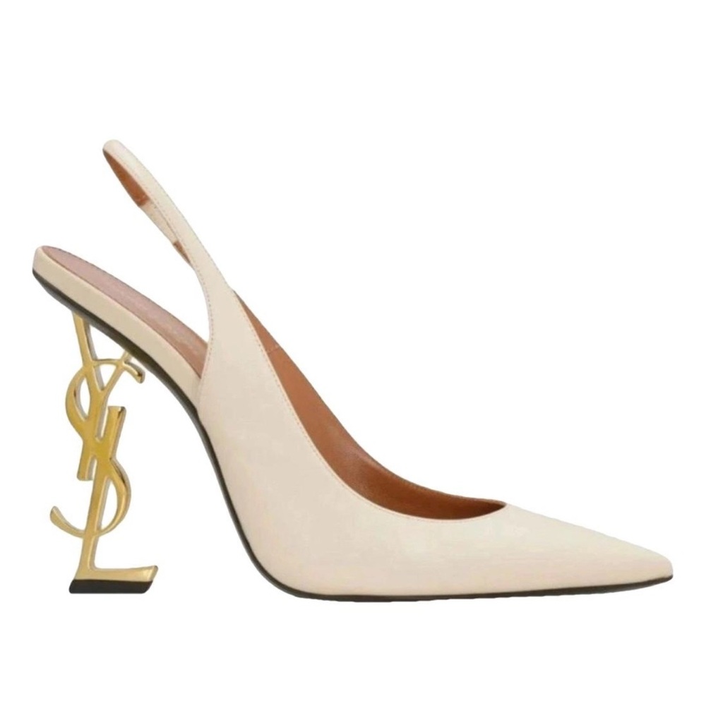 🚨SOLD 🚨
Yves Saint Laurent Women's Cream Opyum Slingback Heels
